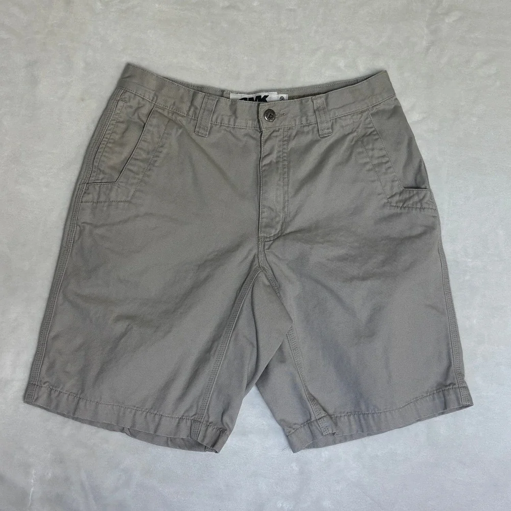 Mountain Khakis Mens 30 Jackson Hole Wyoming Cotton Twill Shorts Khaki Tan 10in